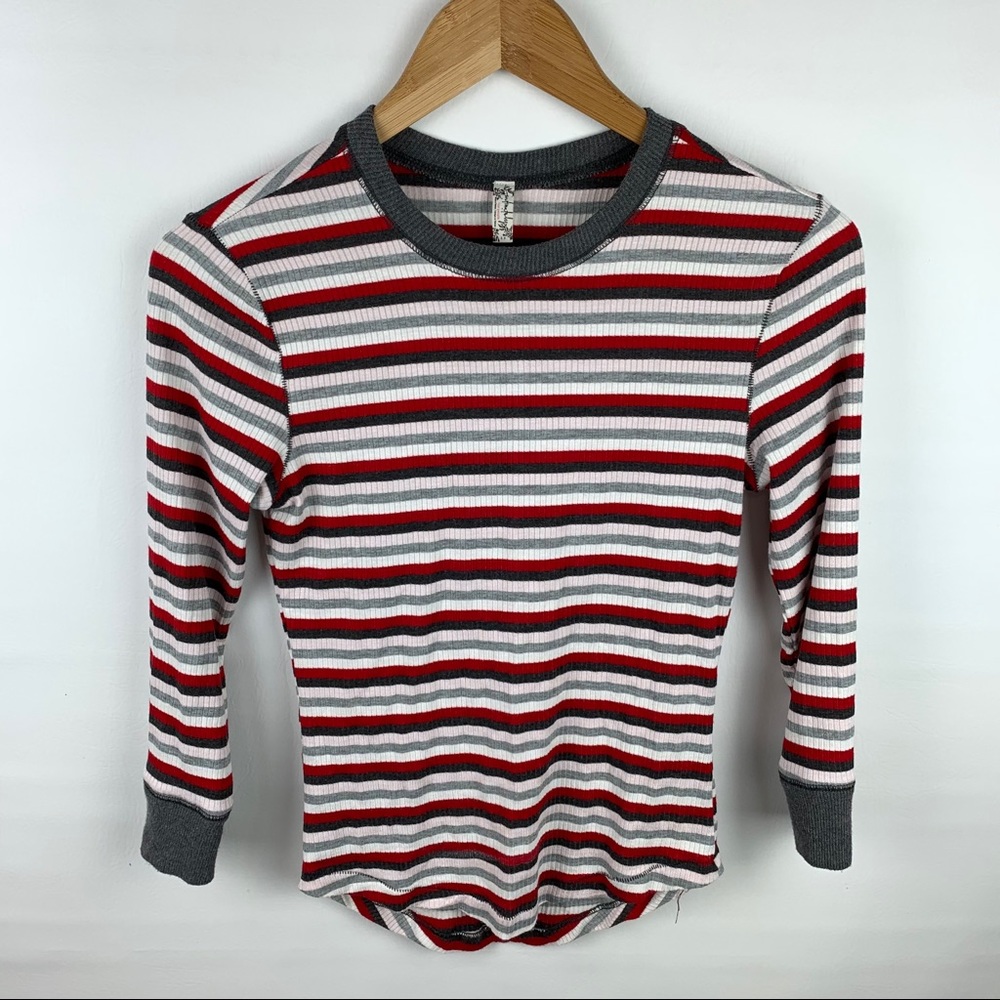 Intimately Free People Striped Ribbed Knit Shirt - Picture 2 of 8